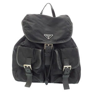 PRADA Two Pocket Tessuto Backpack Rucksack Daybag Black